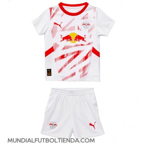 Camiseta RB Leipzig Primera Equipación Replica 2024-25 para niños mangas cortas (+ Pantalones cortos)